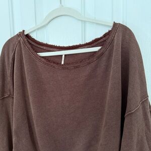 Free People Chocolate Brown Shirt